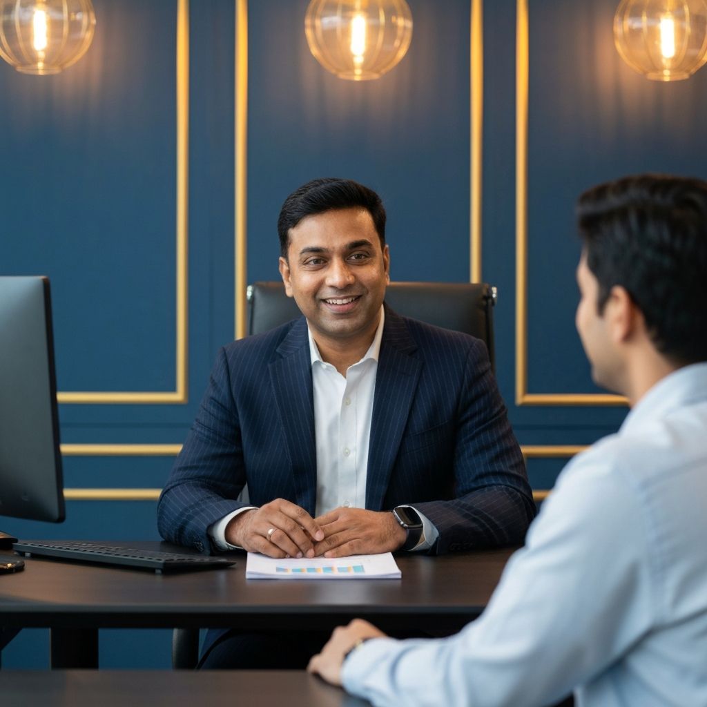 Professional financial consultation session